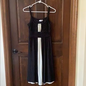 Dressy black and white dress